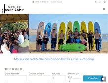 Tablet Screenshot of nature-surf-camp.com